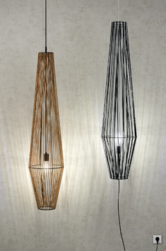 BIMBA - LED rope pendant lamp with electrical outlets by Olé Lighting - view 3